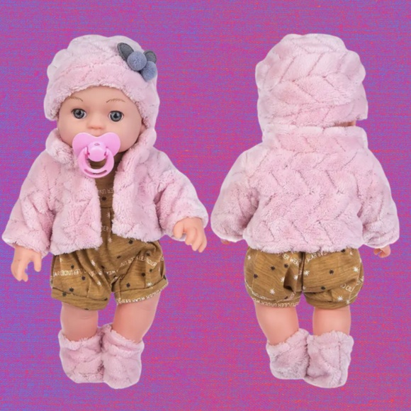 New re-born doll - 12 -inch realistic vinyl feel ,  Baby Girl Set. - Adorable - Picture 5 of 6